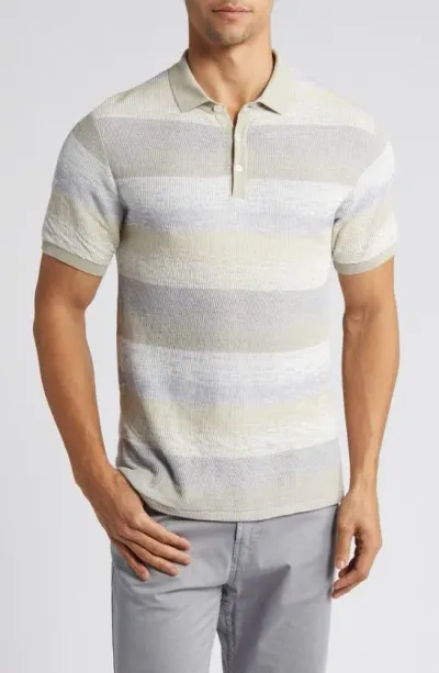 Robert Barakett Rustico Pima Cotton Polo In Light Olive