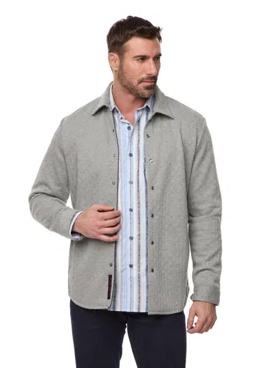 Robert Graham Billard Knit Jacket In Grey