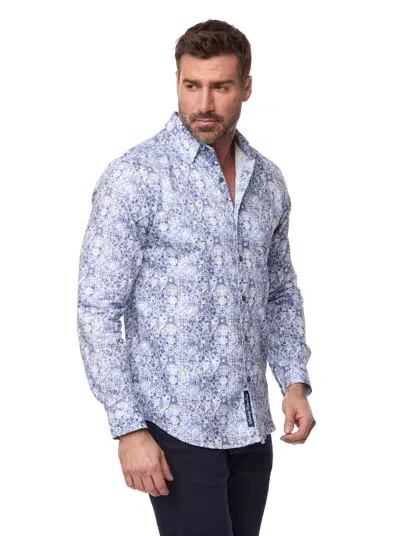 Robert Graham Kano Long Sleeve Button Down Shirt In Blue