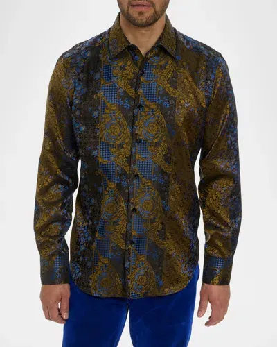 Robert Graham Men's Regal Dreams Limited Edition Silk Sport Shirt In Navy