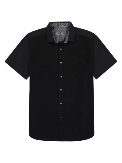 Robert Graham Sforza Short Sleeve Button Down Shirt In Black