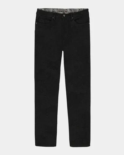 Robert Graham Men's Wells Denim 5-pocket Pants In Black