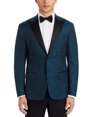 Robert Graham Paisley Jacquard Modern Fit Dinner Jacket In Black/teal