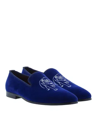 Robert Graham Reisman Smoking Slipper In Royal Blue