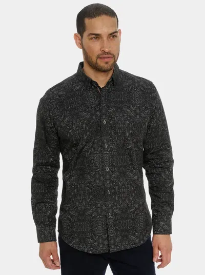 Robert Graham Strowell Long Sleeve Button Down Shirt In Grey