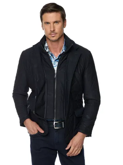 Robert Graham The Jetset V Woven Jacket In Black