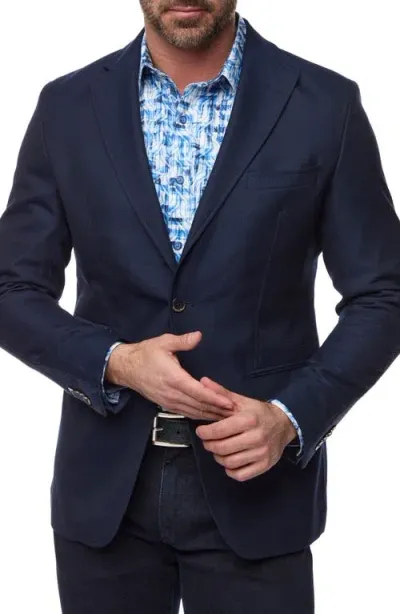 Robert Graham The Jetset Wool Blend Sport Coat With Removable Bib In Navy