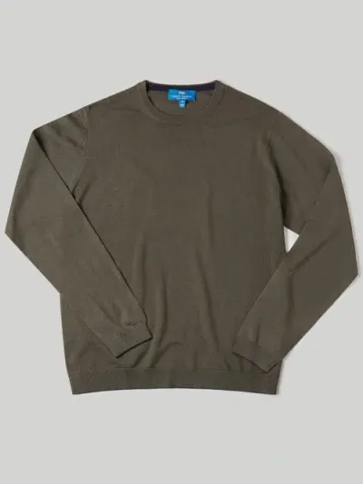 Robert Talbott Keaton Crewneck Sweater In Green