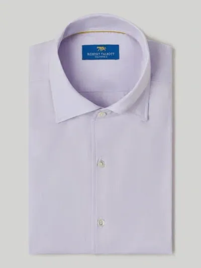 Robert Talbott Morgan Pinpoint Oxford Shirt In Lavender Oxford