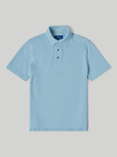 Robert Talbott Walker Short Sleeve Polo In Blue