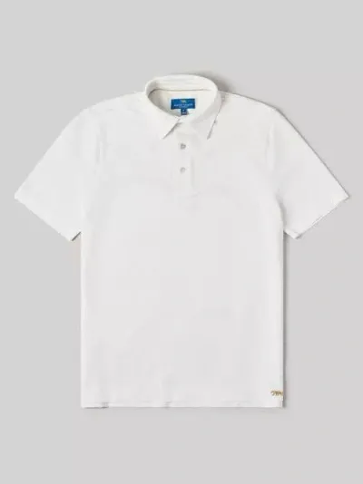 Robert Talbott Walker Short Sleeve Polo In White