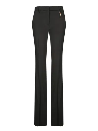 Roberto Cavalli Flare Cady Black And Gold Trousers