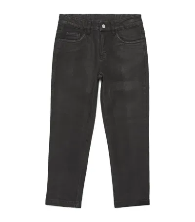 Roberto Cavalli Junior Kids' Logo-patch Straight-leg Jeans (4-16 Years) In Black