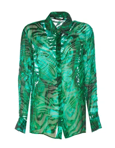 Roberto Cavalli Shirt In Verde