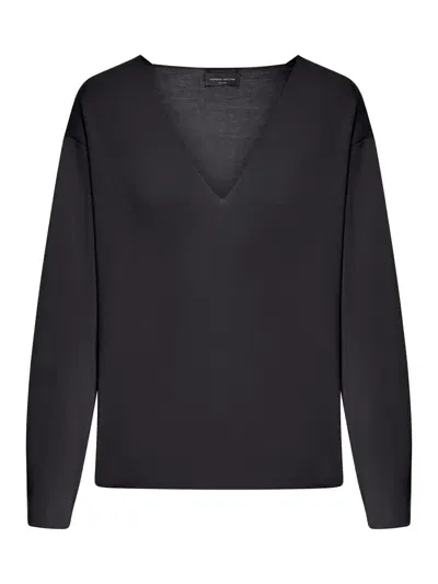 Roberto Collina Polo Neck Sweater In Black