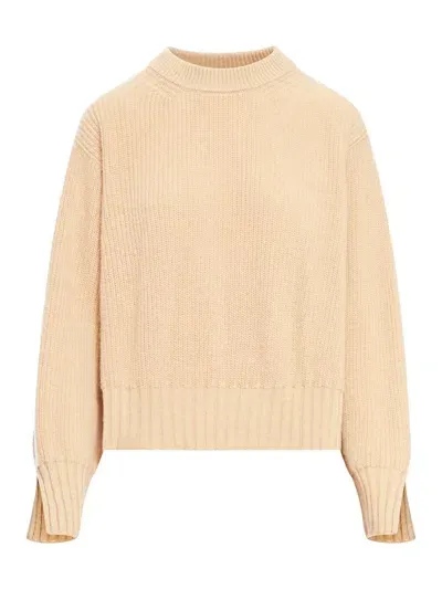 Roberto Collina Crewneck Knit Sweater In Beige