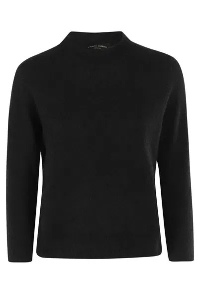 Roberto Collina Crewneck Knit Sweater In Black