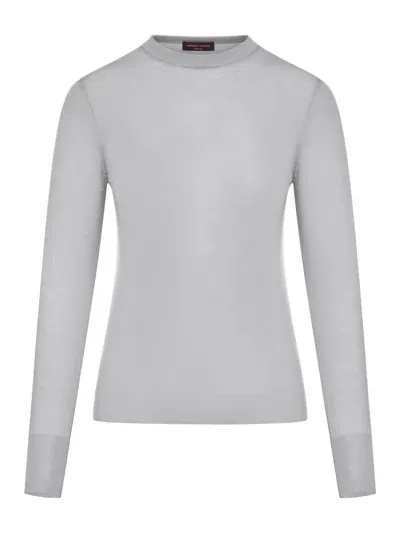 Roberto Collina Crewneck Sweater In Wool In Grey