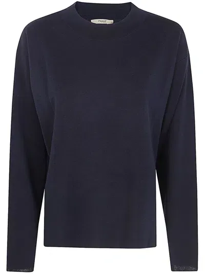 Roberto Collina Long Sleeves Round Neck Sweater Clothing In Blue