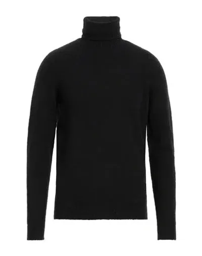 Roberto Collina Man Turtleneck Black Size 40 Cotton, Nylon, Elastane