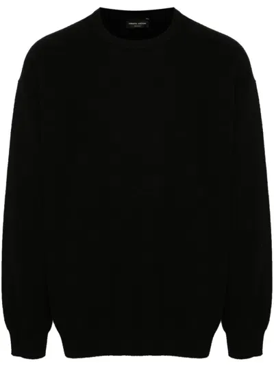 Roberto Collina Merino Wool Sweater In Black