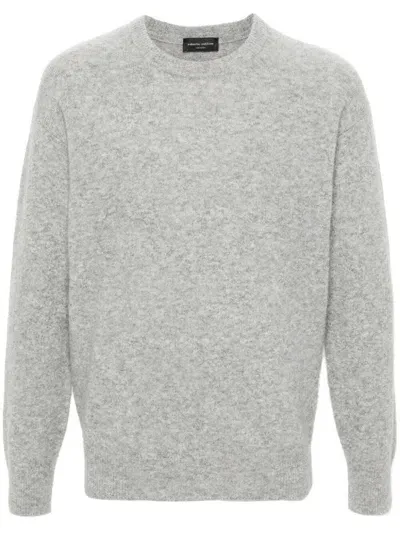 Roberto Collina Round Neck Pullover In Grey