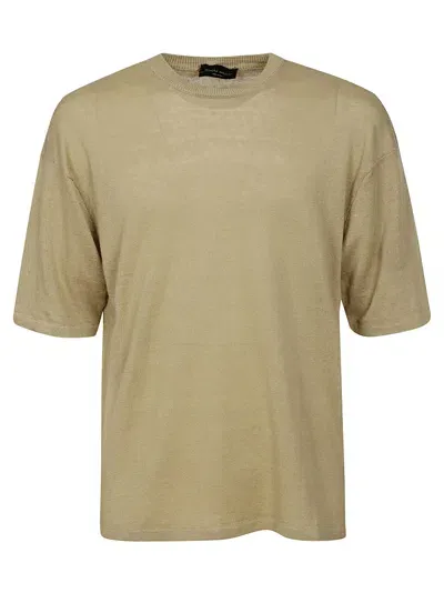 Roberto Collina Roundneck Ss Over In Beige