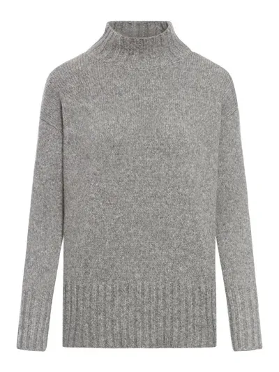 Roberto Collina Turtleneck Sweater In Grey