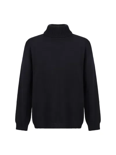 Roberto Collina Turtleneck Sweater In Nero