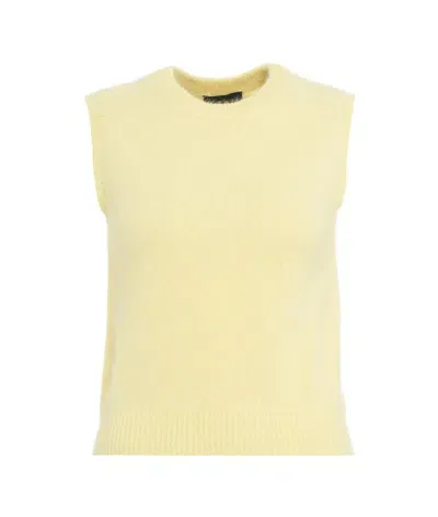 Roberto Collina Vest In Angora Blend In Yellow