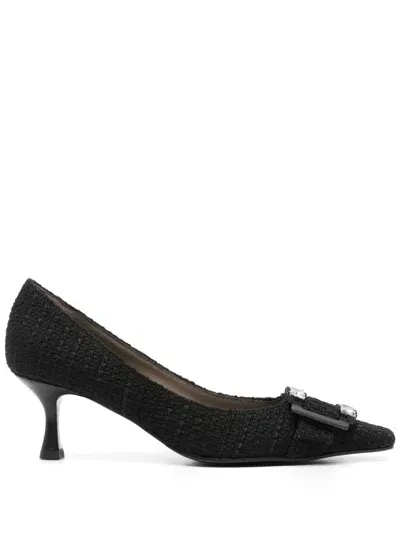 Roberto Festa 60mm Tweed Pumps In Black