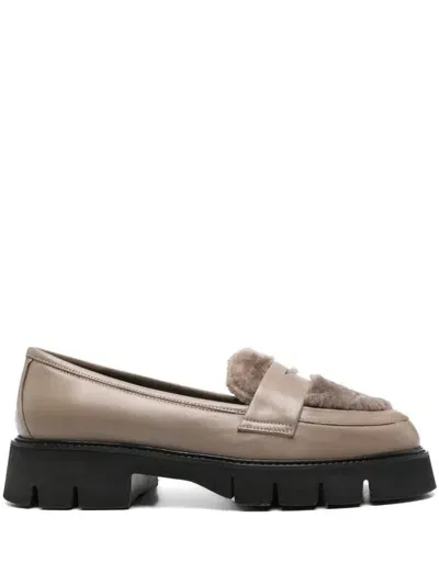 Roberto Festa Panelled-design Loafers In Nude