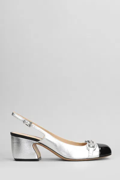 Roberto Festa Pia Pumps In Silver Leather