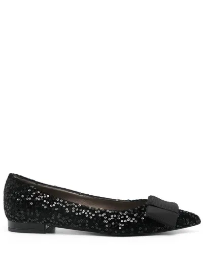 Roberto Festa Sequin-embellished Ballet Flats In Black