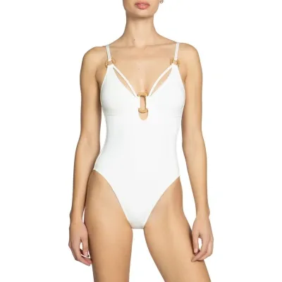 Robin Piccone Margot One-piece Swimsuit In White