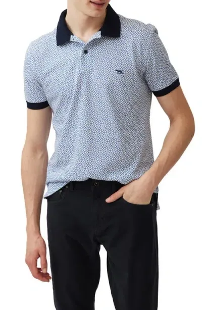 Rodd & Gunn Clevedon Scatter Print Piqué Polo In Sky Blue