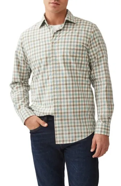 Rodd & Gunn Dowling Bay Sports Fit Check Cotton Button-up Shirt In Taupe