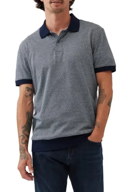 Rodd & Gunn Leeson Cotton Geo Sports Fit Polo Shirt In Iron