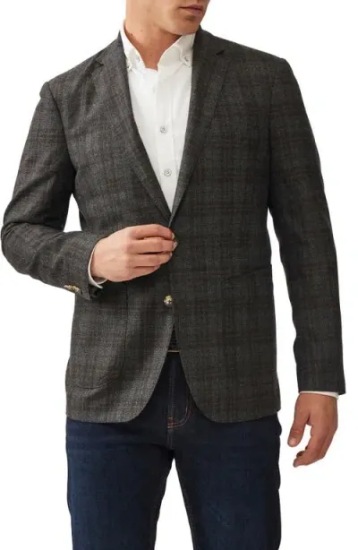 Rodd & Gunn Owen Junction Plaid Wool Sport Coat In Black