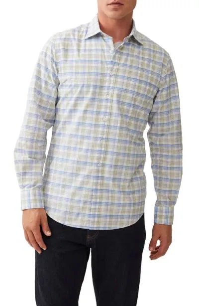 Rodd & Gunn Westgate Trim Fit Plaid Button-up Shirt In Snow