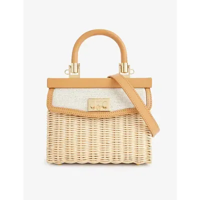 Rodo Paris Straw Mini Bag In Sahara