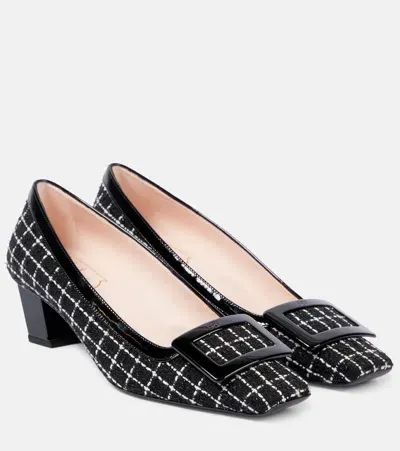 Roger Vivier Belle Vivier 45 Bouclé Pumps In Black