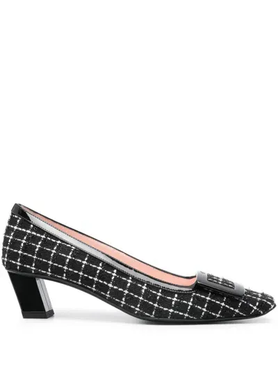 Roger Vivier 45mm Belle Vivier Bouclé Pumps In Black