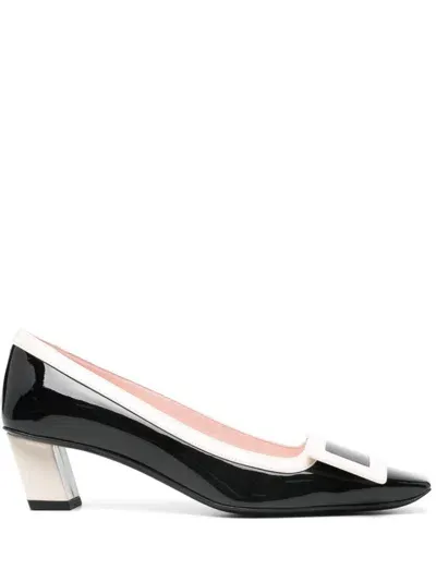 Roger Vivier 45mm Belle Vivier Fabric Pumps In Black