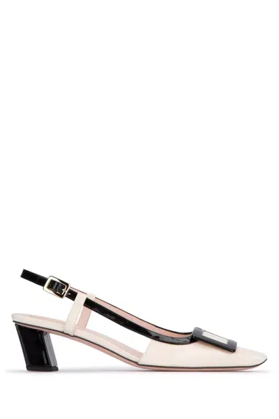 Roger Vivier 45mm Belle Vivier Lacquered Leather Pump In Cire/nero