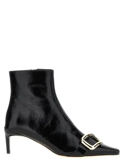 Roger Vivier Choc Bootie Ankle Boots In Black