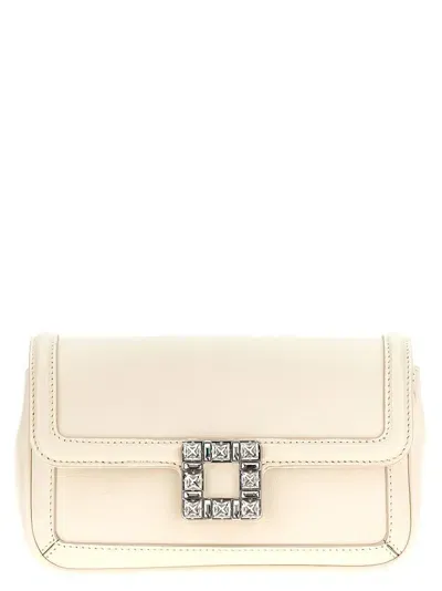 Roger Vivier Jeu De Fille Clutch Bag In White