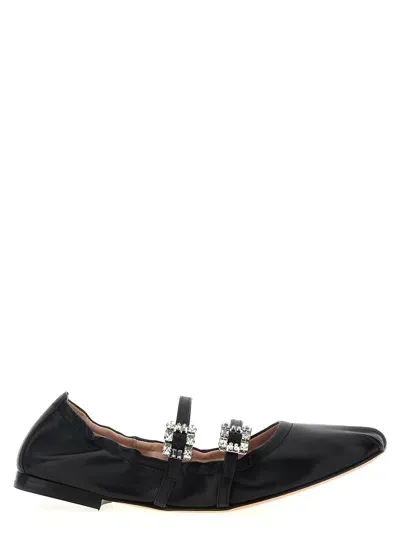 Roger Vivier Jewel Strap Ballet Flats In Black