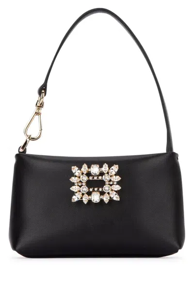 Roger Vivier Rv Nightlily Charm In Nero