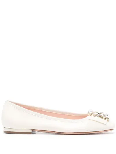 Roger Vivier Très Vivier Leather Ballet Flats In Pink